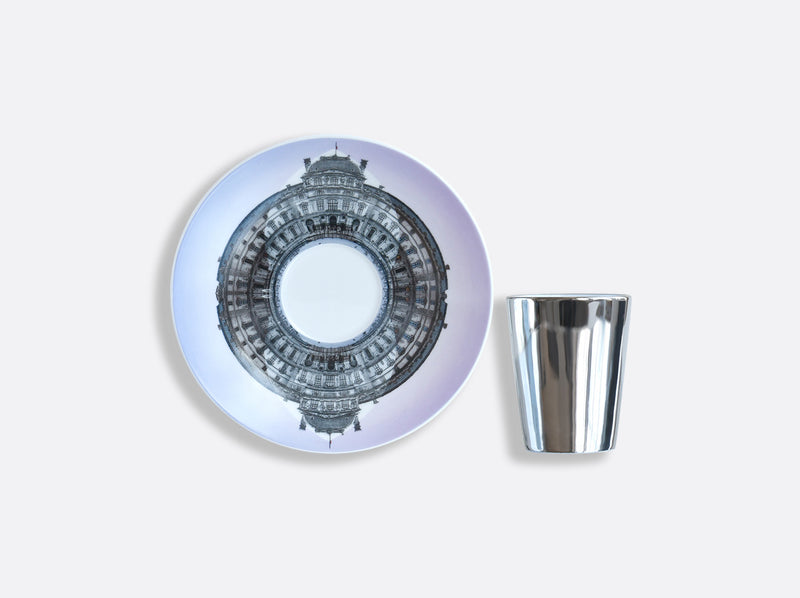 JR AU LOUVRE - Set of 2 Espresso Cups and Saucers