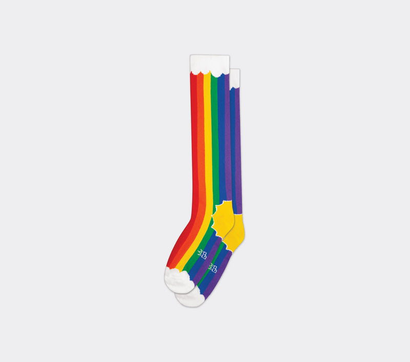Rainbow Clouds Knee Socks