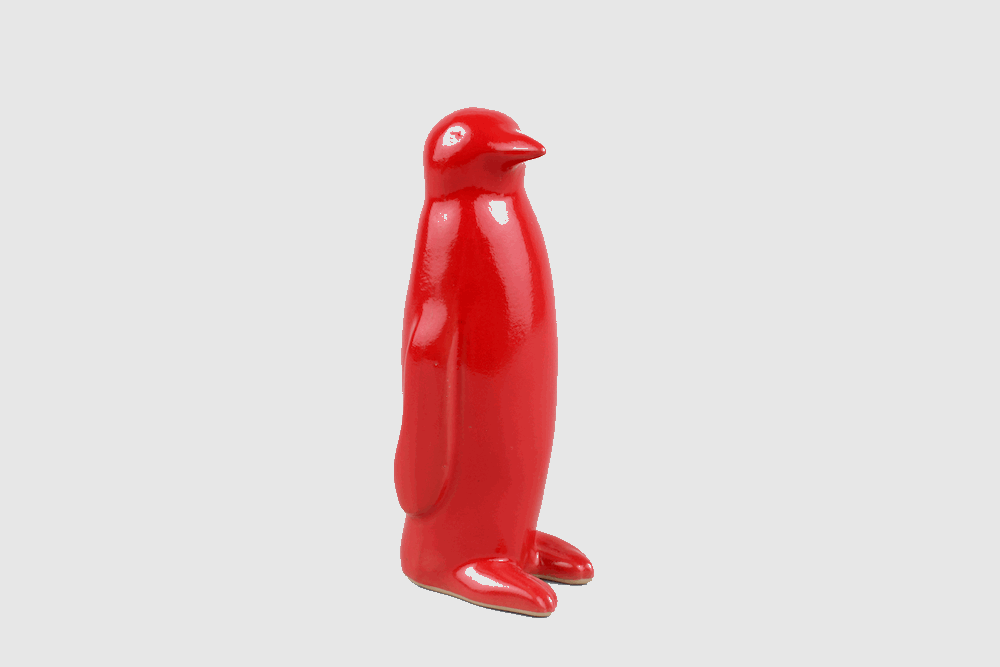 Ceramic Penguin, Red