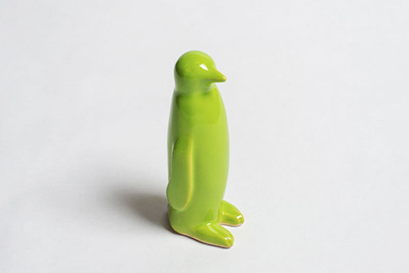 Ceramic Penguin, Lime Green